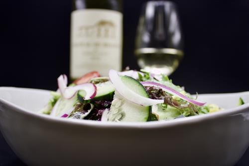 6/18 Partake Lounge: Market Salad: Mixed greens, cucumber, shaved red onions, tomatoes & Tzatziki dressing. *GF