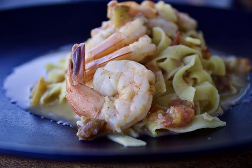 Supper Special |Shrimp Scampi | House-made Fettuccine, shrimp, tomatoes, garlic, lemon juice, and white wine butter sauce. Supper Special |Shrimp Scampi | House-made Fettuccine, shrimp, tomatoes, garlic, lemon juice, and white wine butter sauce.