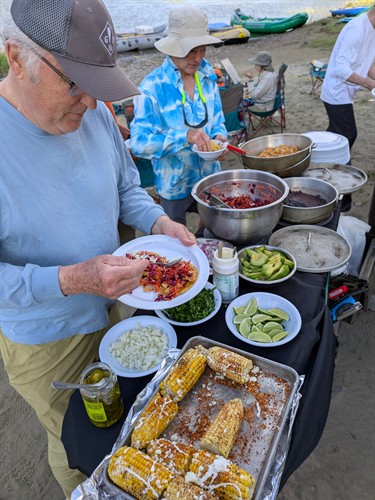 Everything tastes better on the river.