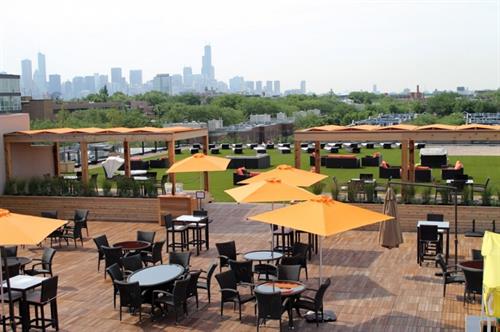 Rooftop dining with one of the best city skyline views