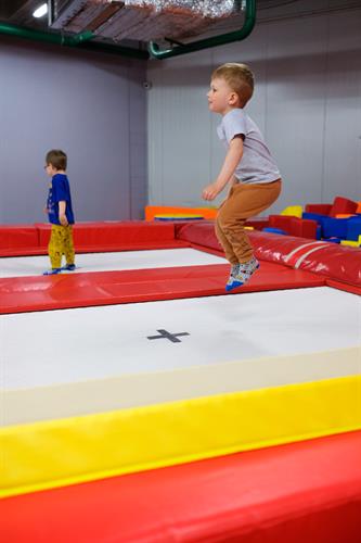 Trampoline jumps — an essential part of training that kids absolutely love!