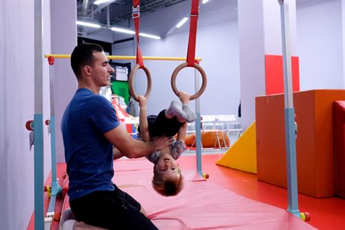 Building strength and coordination on the rings