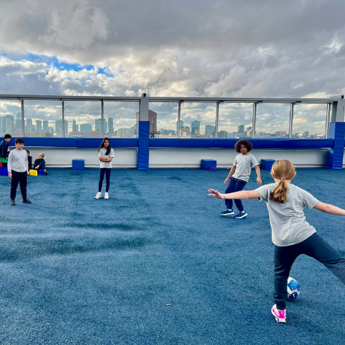Roof-top outdoor playground