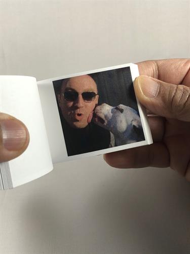 Commemorate man's best friend in an animated flipbook