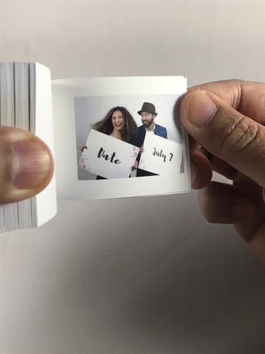 A flipbook can make your save-the-date that much more memorable 