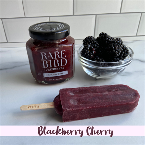 Blackberry Cherry collaboration pop with Rare Bird Preserves