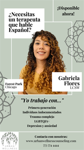 G Flores offers Spanish and English speaking counseling for clients aged 15+