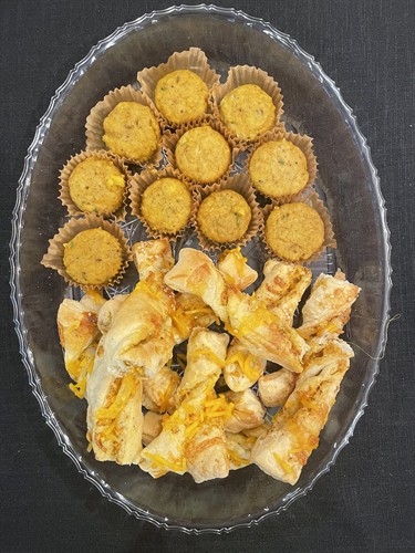 Savory items with bold Indian flavors 