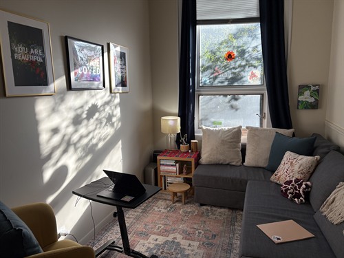 Cozy provider office to hold space for your intimate health needs