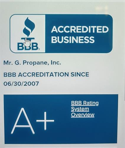 We are accredited by the Better Business Bureau (BBB) and have earned an A+ rating.