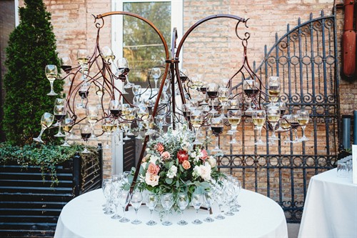 Wrought-Iron Wine Tree | One of Catered by Design's own pieces of Signature Equipment
