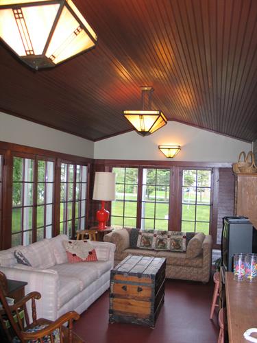 Wisconsin Lake Cottage rear porch