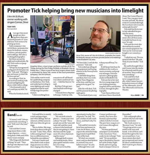 Newspaper write up at the start of I AMArt & Music