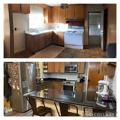 Before and After Kitchen remodel