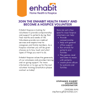 Join the Enhabit Health Family and become a Hospice Volunteer