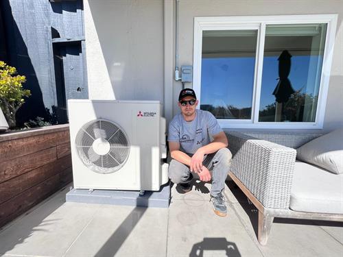Mitsubishi heat pump installed in Pleasant Hill Mitsubishi heat pump installed in Pleasant Hill
