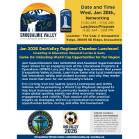 January 2026 Chamber Luncheon - SV School District #410 Important Levy Updates & World Cup News from Seattle Sports Commission