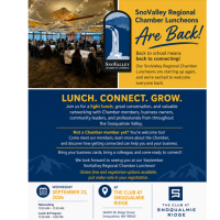 SnoValley Regional Chamber September 23, 2026 Luncheon