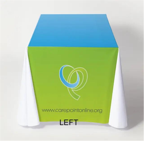 6 ft. 4-Sided Regular Stretch Table Throw (Side). You want more promotion for your stand, here we have 4 sided Regular Stretch Table Throw for your needs.