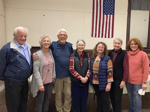 Fall City Historical Society Board 2022. Left to right:Gene Stevens, Cindy Parks, Rick Divers, Ruth Pickering, Kim Weiss, Donna Driver, Anne Neilsoner