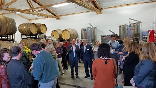Hosting the Chamber After Hours at a local winery