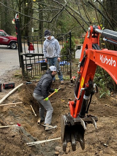 Excavation of a new sewer line