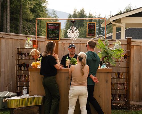 One of our fully mobile bar designs. From backyards to beach front we go anywhere you want to party! 