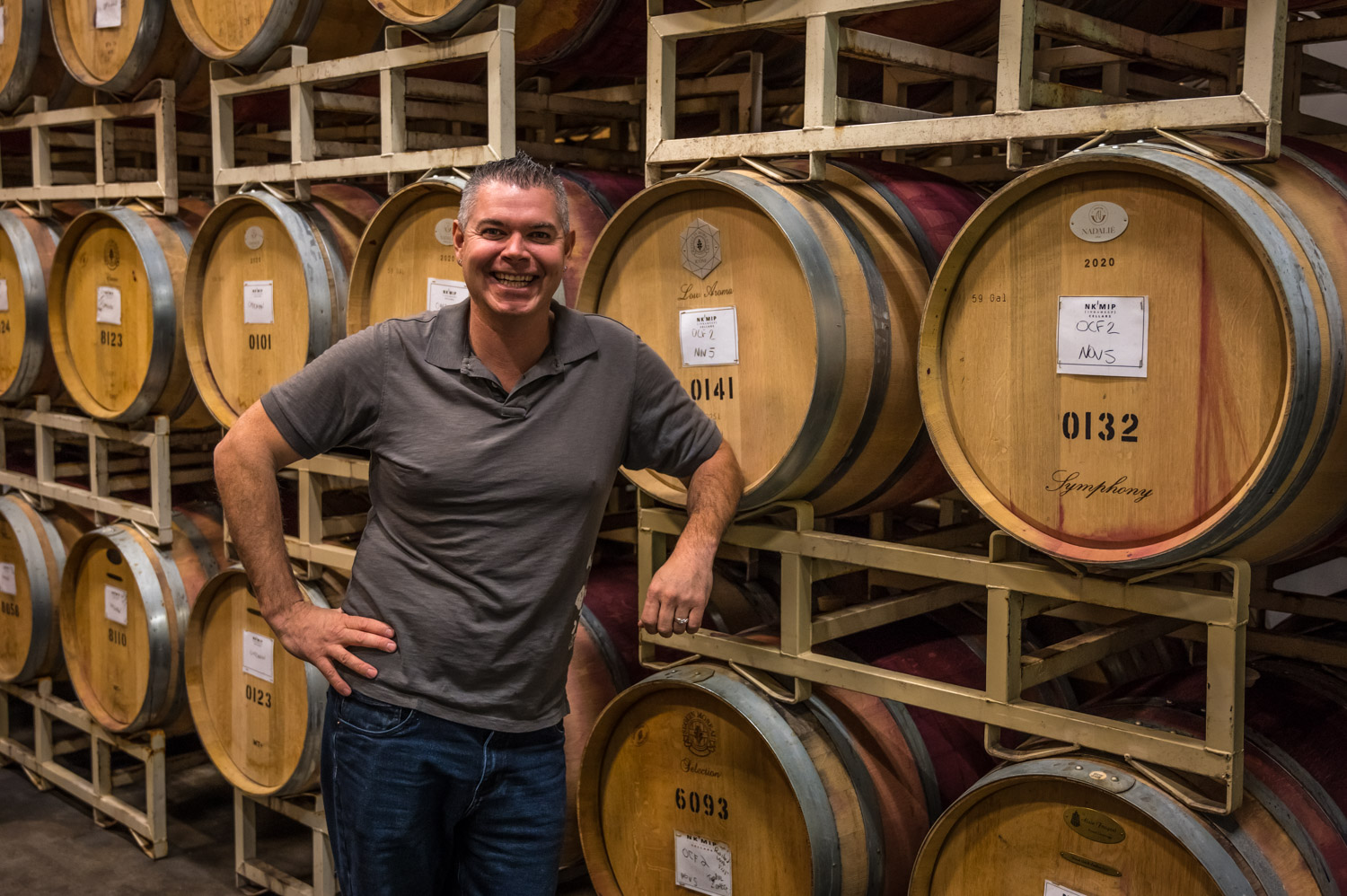 From cellar worker to Estate Winemaker, Justin Hall has grown with Nk’Mip Cellars