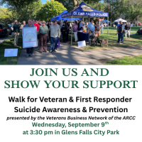 Save-the-Date for 6th Annual Veteran & First Responder Suicide Awareness & Prevention Walk
