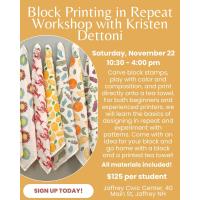 2025 Block Printing Workshop