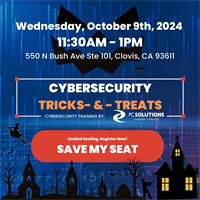 Cybersecurity Lunch & Learn (aka Tricks & Treats) by PC Solutions