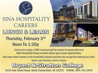 SINA Hospitality Careers Lunch and Learn with Bryant and Stratton College