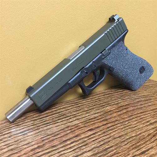 Silicon carbide grip texture and OD Green moly resin finish Silicon carbide grip texture and OD Green moly resin finish