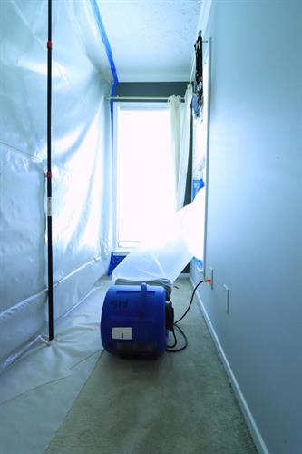 Containment Setup for Mold Remediation