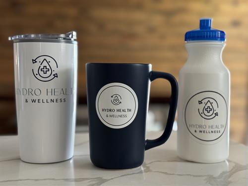 Tumblers, Coffee Mugs, and Water Bottles