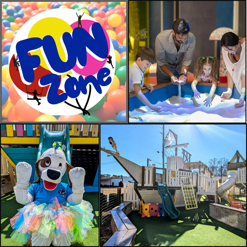 Ball pit, giant pirate playground, huge slides, digital wall ball, indoor playground, glow art and more...