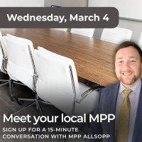 15 MINUTES with your MPP Tyler Allsopp