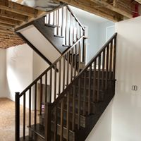Custom Built Oak stairs & railing