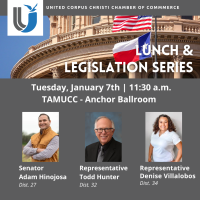 Lunch & Legislation Series ft St. Rep Hunter, St. Rep Villalobos, & Sen. Adam Hinojosa