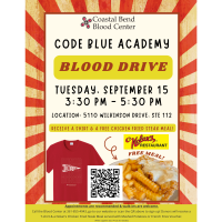 Code Blue Academy & Coastal Bend Blood Center Blood Drive