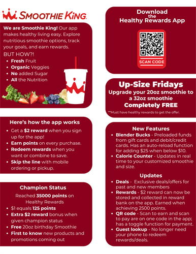 All about the NEW Smoothie King App. Download and order ahead of the line!