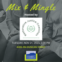 Chamber Mix and Mingle | Restoritive Justice Cowichan Society Nov 21, 2023