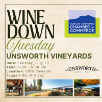 Wine Down Tuesday at Unsworth Vineyards July 29, 2025