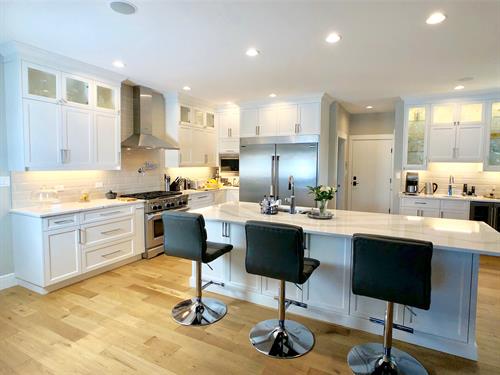 Kitchen with a Lake Cowichan View