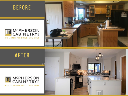 Before and After kitchen