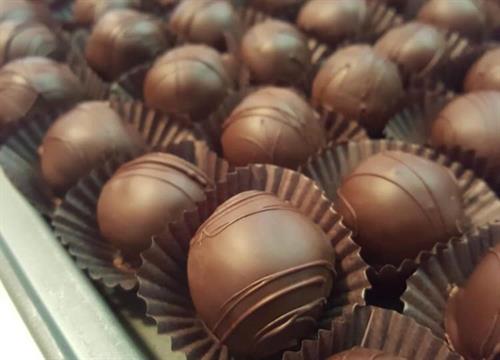 In-house, hand-crafted truffles and chocolates.