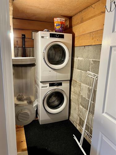 Stacked apartment sized washer and dryer