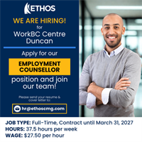 Employment Counsellor - WorkBC Duncan