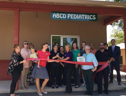 Ribbon Cutting in 2017 celebrating Boerne Pediatrics becoming part of ABCD Pediatrics