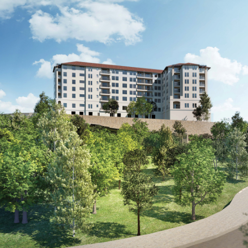 The Bella Vida tower is planned to offer sophisticated independent living residences with spacious layouts, refined finishes, and convenient access to dining, wellness, and social spaces.